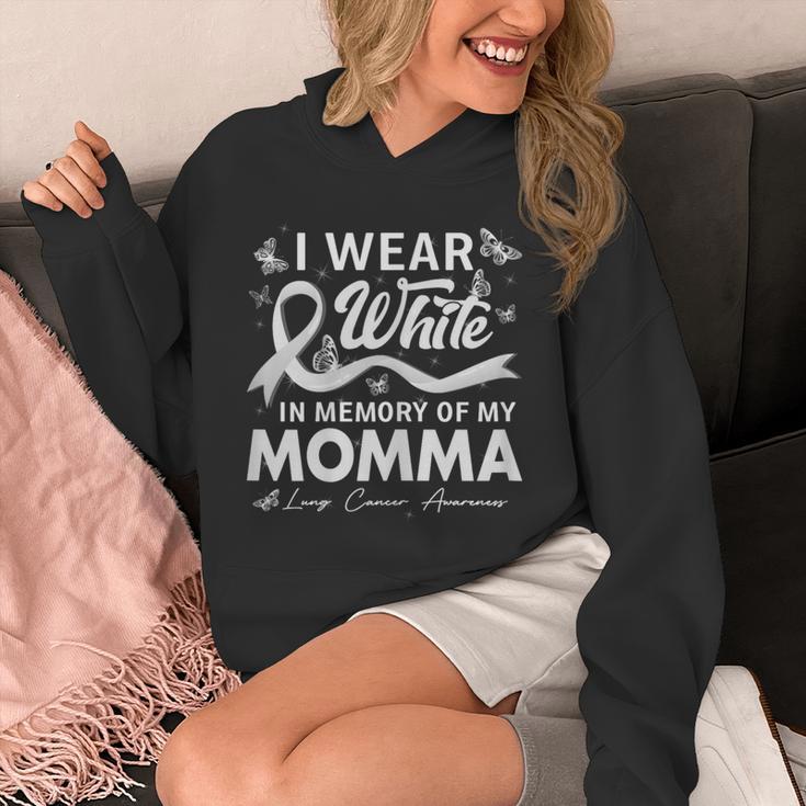 I Wear In Memory Of My Momma Lung Cancer Unisex Hoodie I Wear In Memory Of My Momma Lung Cancer Unisex Hoodie