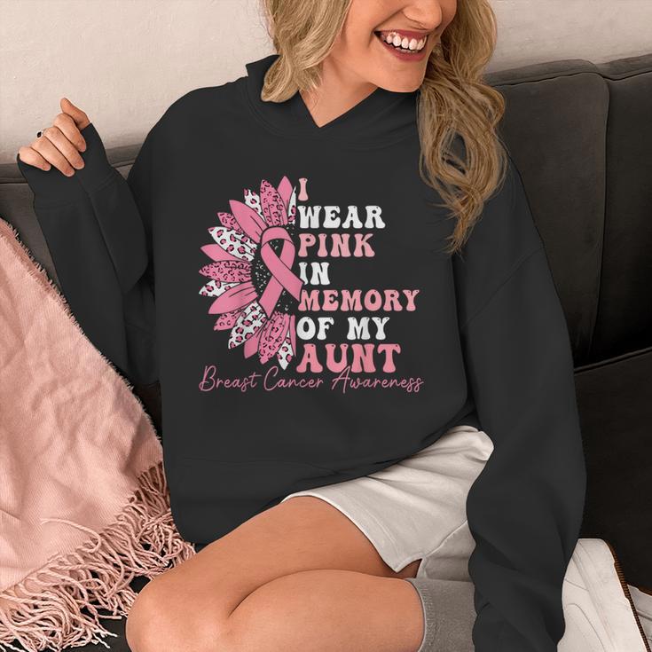 I Wear Pink In Memory Of My Aunt Breast Cancer Pink Ribbon Unisex Hoodie I Wear Pink In Memory Of My Aunt Breast Cancer Pink Ribbon Unisex Hoodie