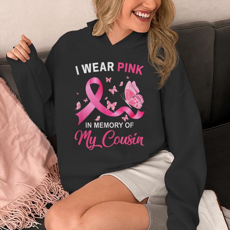 I Wear Pink In Memory Of My Cousin Breast Cancer Awareness Unisex Hoodie