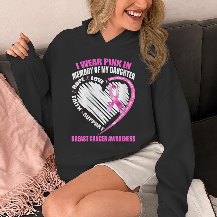 I Wear Pink In Memory Of Daughter Breast Cancer Awareness Unisex Hoodie