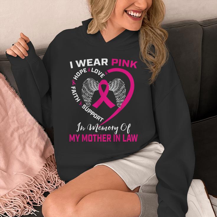I Wear Pink In Memory Of My Mother In Law Mom Breast Cancer Unisex Hoodie I Wear Pink In Memory Of My Mother In Law Mom Breast Cancer Unisex Hoodie