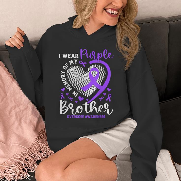 I Wear Purple In Memory Of My Brother Overdose Awareness Unisex Hoodie I Wear Purple In Memory Of My Brother Overdose Awareness Unisex Hoodie