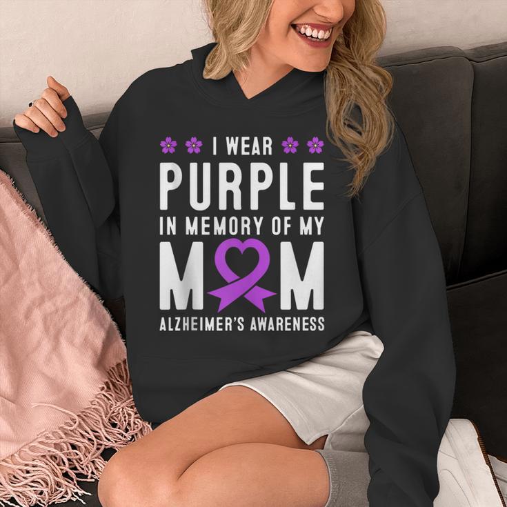 I Wear Purple In Memory Of My Mom Alzheimer's Awareness Day Unisex Hoodie