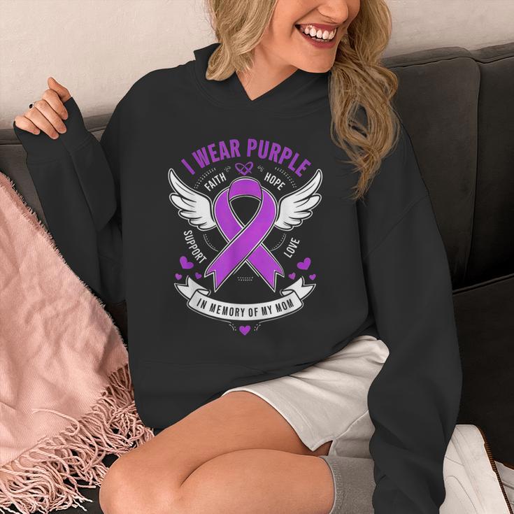 I Wear Purple In Memory Of My Mom Alzheimers Awarenesss Unisex Hoodie I Wear Purple In Memory Of My Mom Alzheimers Awarenesss Unisex Hoodie