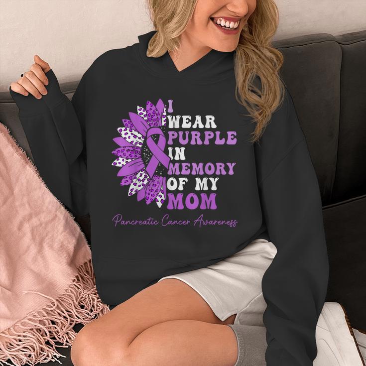 I Wear Purple In Memory Of My Mom Pancreatic Cancer Ribbon Unisex Hoodie I Wear Purple In Memory Of My Mom Pancreatic Cancer Ribbon Unisex Hoodie