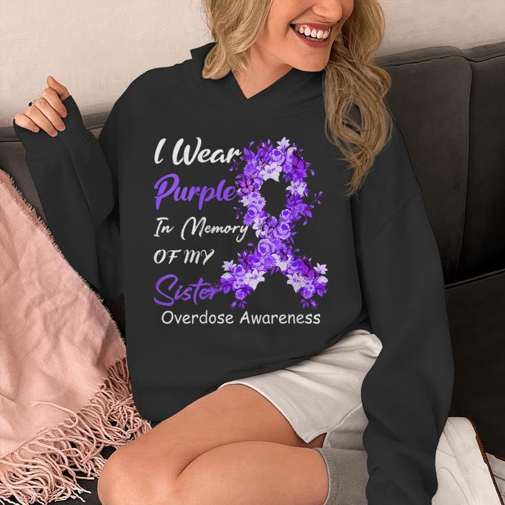 I Wear Purple In Memory Of My Sister Overdose Awareness Unisex Hoodie I Wear Purple In Memory Of My Sister Overdose Awareness Unisex Hoodie