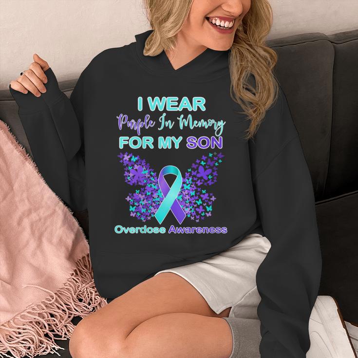I Wear Purple In Memory For My Son Overdose Awareness Unisex Hoodie I Wear Purple In Memory For My Son Overdose Awareness Unisex Hoodie