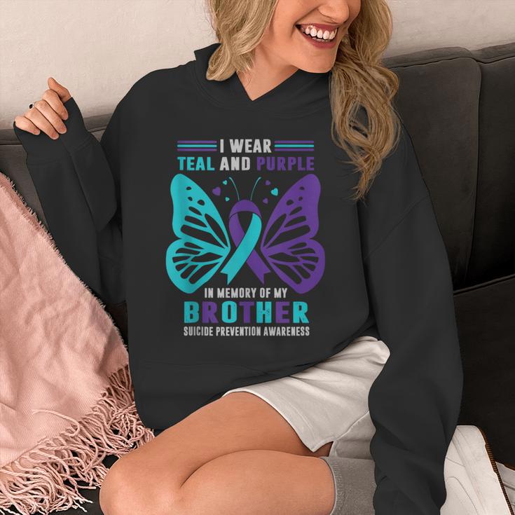 I Wear Teal And Purple In Memory Of My Brother Unisex Hoodie I Wear Teal And Purple In Memory Of My Brother Unisex Hoodie
