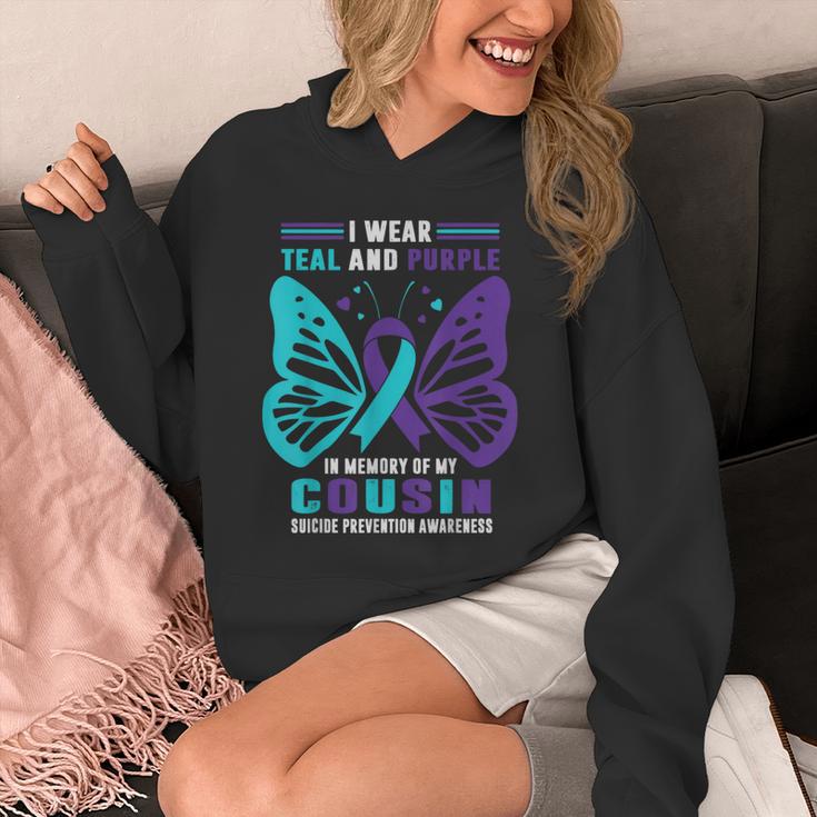 I Wear Teal And Purple In Memory Of My Cousin Unisex Hoodie