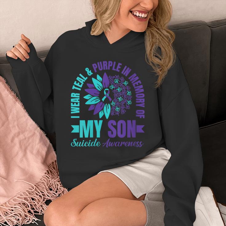I Wear Teal Purple In Memory Of My Son Suicide Awareness Unisex Hoodie I Wear Teal Purple In Memory Of My Son Suicide Awareness Unisex Hoodie