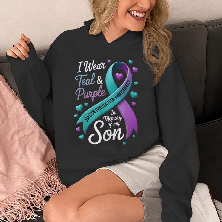 I Wear Teal And Purple In Memory My Son Suicide Prevention Unisex Hoodie I Wear Teal And Purple In Memory My Son Suicide Prevention Unisex Hoodie