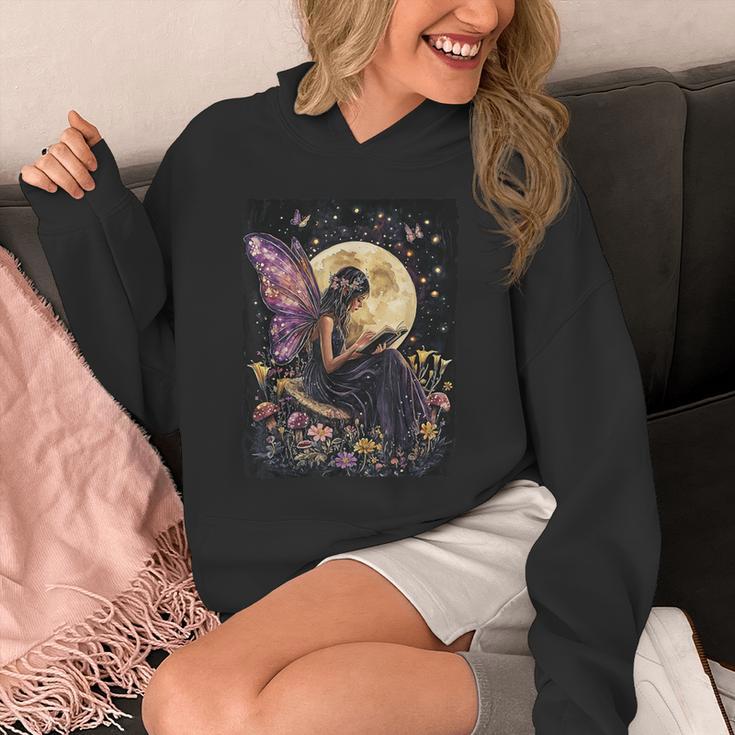 Whimsical Book Fairy Reading Bookish Fairycore Unisex Hoodie