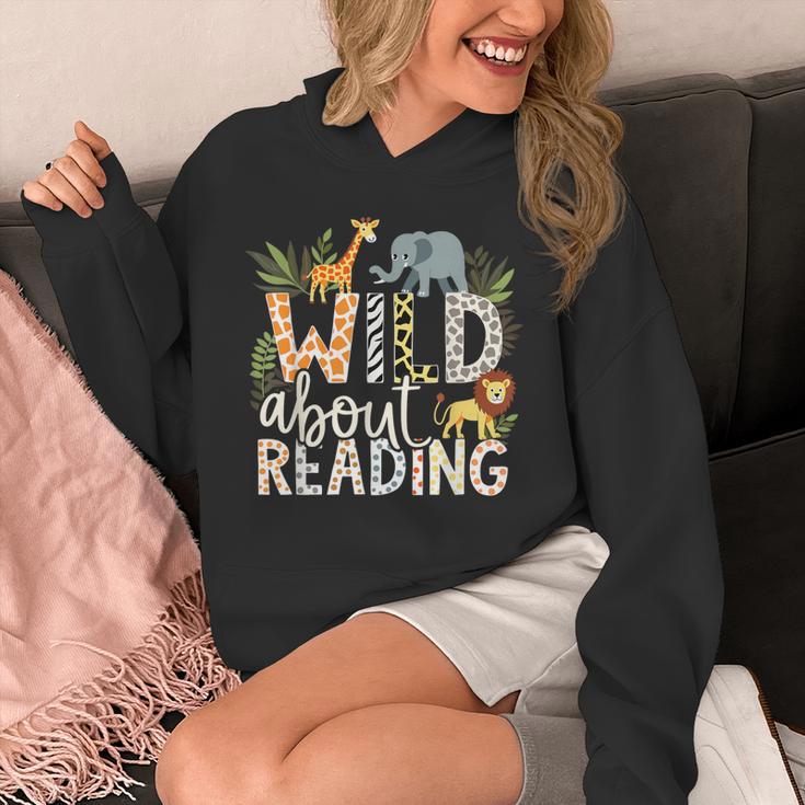 Wild About Reading Animals And Book Lovers Unisex Hoodie