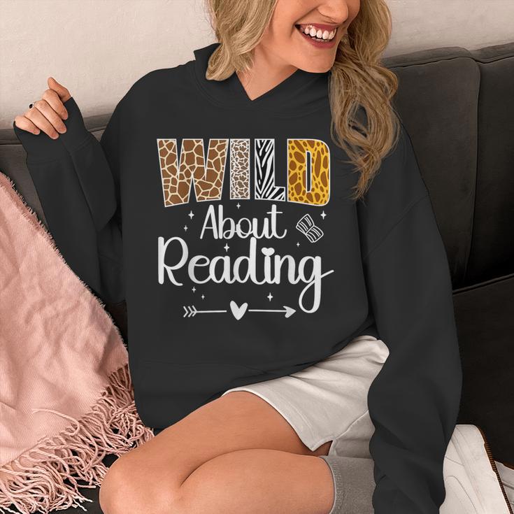 Wild About Reading Book Lover Bookworm Library Day Unisex Hoodie