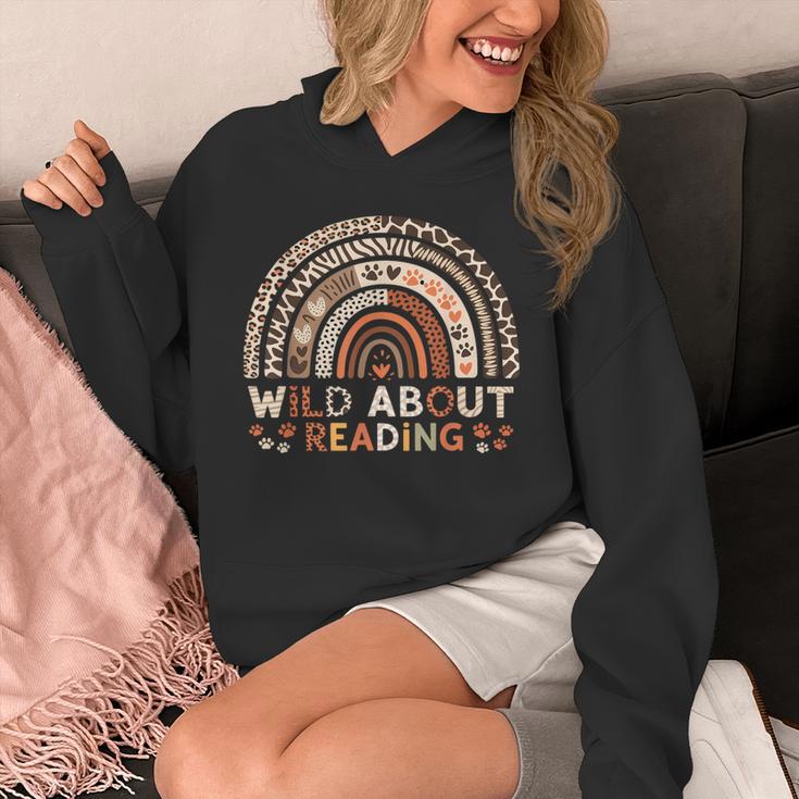 Wild About Reading Books Reader Lover Library Day Librarian Unisex Hoodie