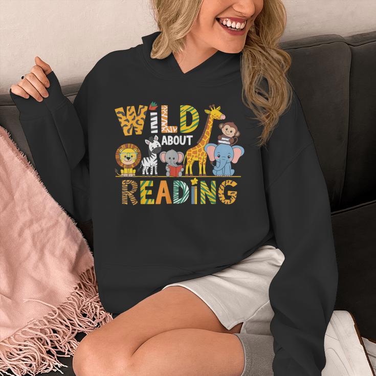 Wild About Reading Kid Love Wild Animal Books Back To School Unisex Hoodie Wild About Reading Kid Love Wild Animal Books Back To School Unisex Hoodie