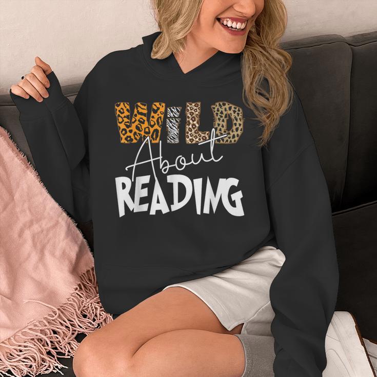 WILD ABOUT READING Reading Books Bookworm Library Day Unisex Hoodie