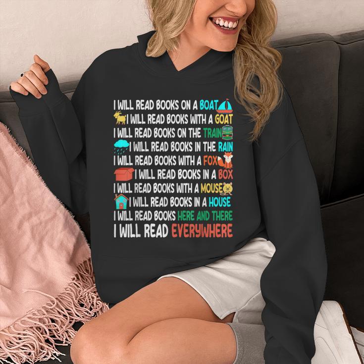 I Will Read Books On A Boat & Everywhere Reading Book Unisex Hoodie