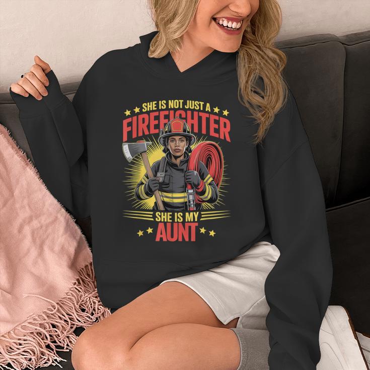Woman Firefighter Aunt TiTi Auntie Black Graduation Unisex Hoodie