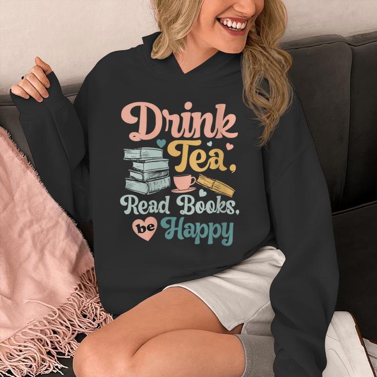 Women's Drink Tea Read Books Nerd Book Reader Book Reading Lover Unisex Hoodie