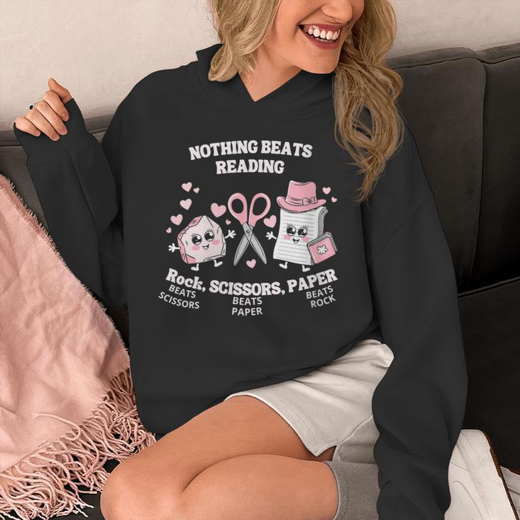 Women's Nothing Beats Reading Book Lover Statement Unisex Hoodie