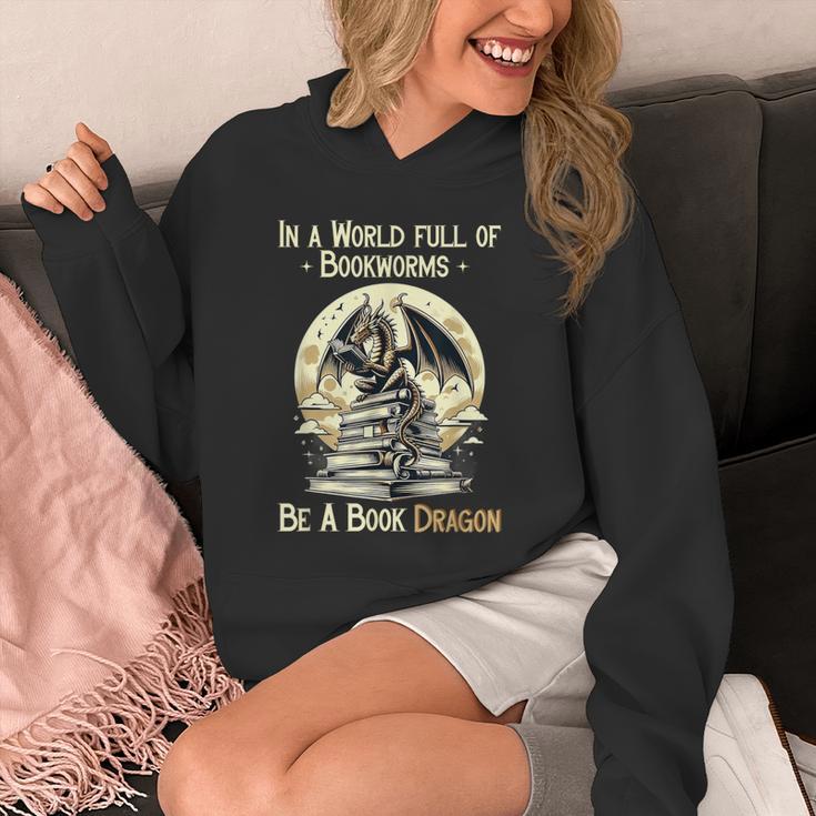 In a World Full Of Bookworms Be a Book Dragon Books Reading Unisex Hoodie In a World Full Of Bookworms Be a Book Dragon Books Reading Unisex Hoodie