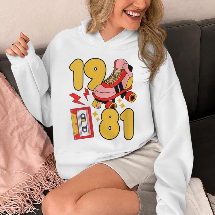 80s Vibes Mixed Tapes & Roller Skates 1981 Nostalgia Retro Unisex Hoodie