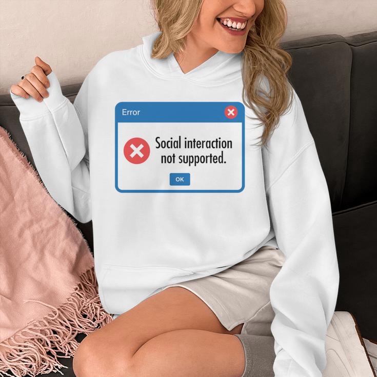 Anti Social Introvert Social Interaction Not Supported Unisex Hoodie Anti Social Introvert Social Interaction Not Supported Unisex Hoodie