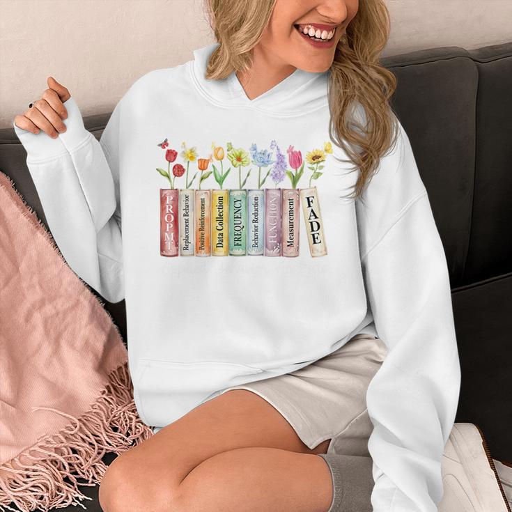 Applied Behavior Analysis Book Wildflower ABA RBT Therapist Premium Tri-Blend Unisex Hoodie