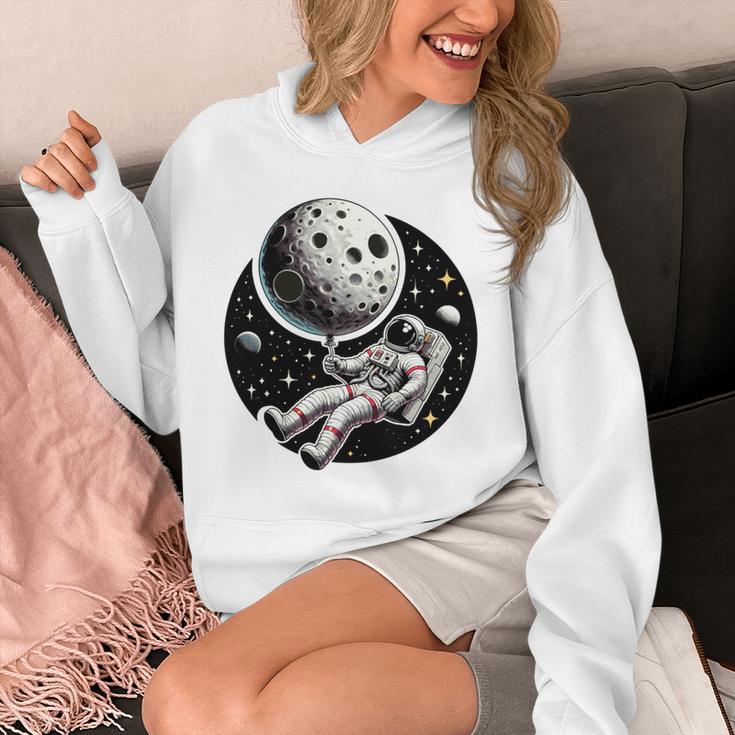 Astronaut Aesthetic Holding Moon Balloon Planets Introvert Unisex Hoodie Astronaut Aesthetic Holding Moon Balloon Planets Introvert Unisex Hoodie