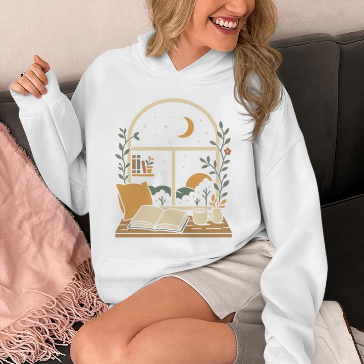 Book Lover Moonlight Reading Scene Night Unisex Hoodie Book Lover Moonlight Reading Scene Night Unisex Hoodie