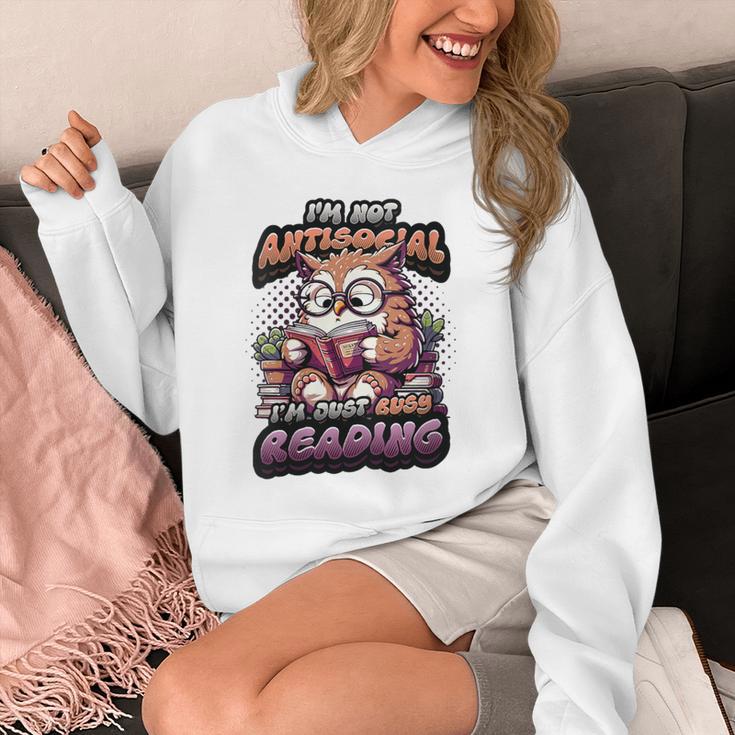 Book Lover Owl Reading Books Introvert Bookworm Unisex Hoodie Book Lover Owl Reading Books Introvert Bookworm Unisex Hoodie