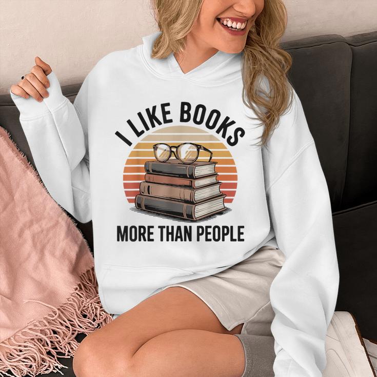 I Like Books More Than People Glasses Unisex Hoodie I Like Books More Than People Glasses Unisex Hoodie