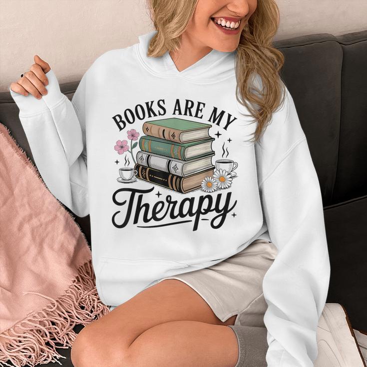Books Are My Therapy Bookworm Reading Unisex Hoodie