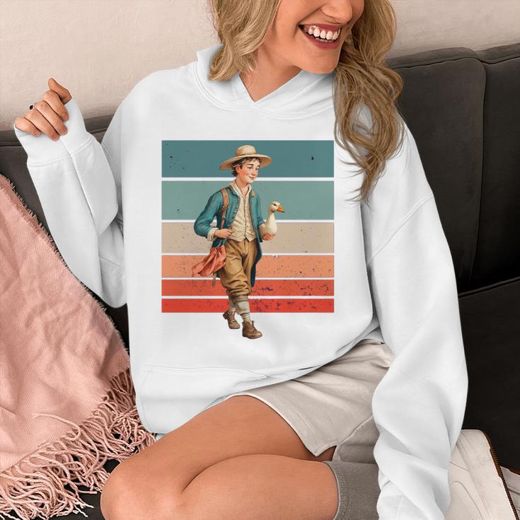 Boy Goose Vintage Rural Pastoral Charm Nostalgia Simple Life Unisex Hoodie