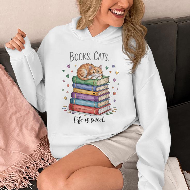 Cats Books Lover Men Women Unisex Hoodie