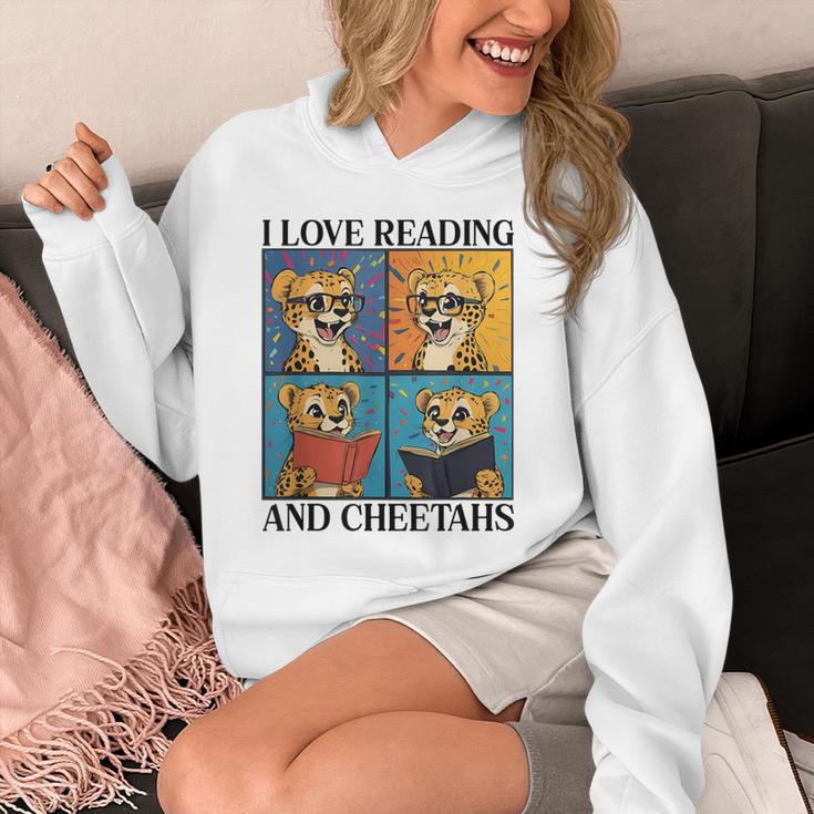 Cheetah Love Reading And Cheetahs Kids Bookworm Unisex Hoodie
