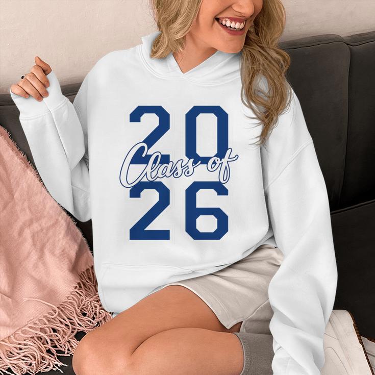 Class Of 2026 Graduation Varsity Navy Blue Letters Premium Tri-Blend Unisex Hoodie