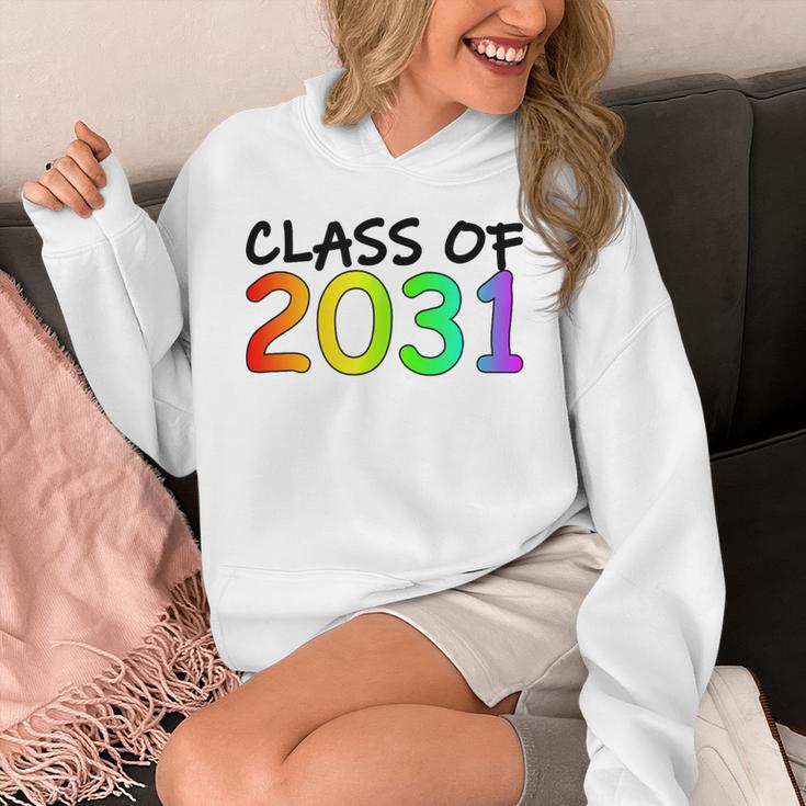 Class Of 2031 Pre-K -12th Grade Hand Prints Space Graduation Unisex Hoodie