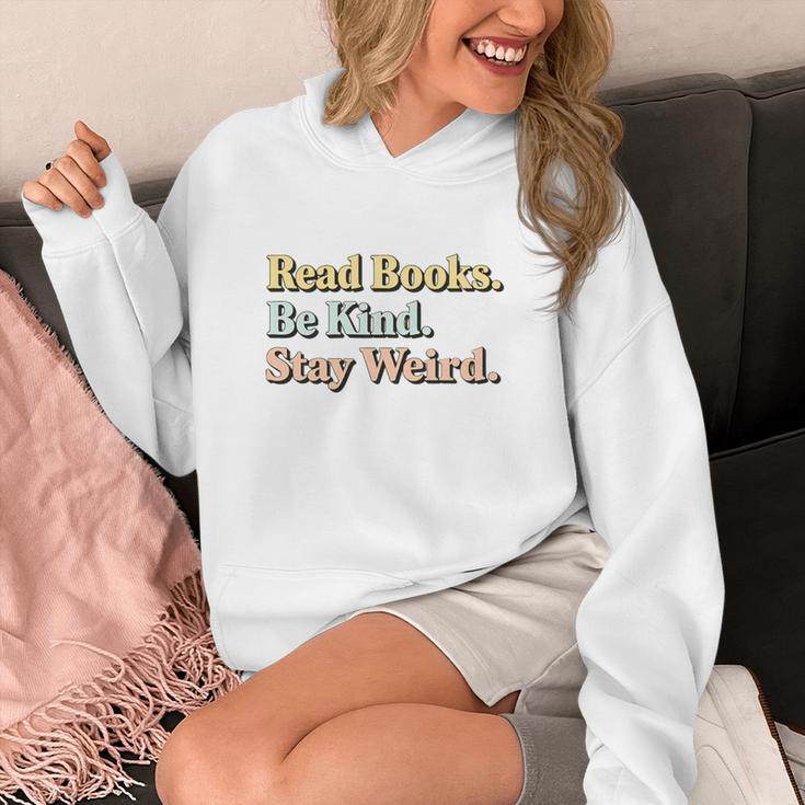 Classic Read Books Be Kind Stay Weird Positive Reader Premium Tri-Blend Unisex Hoodie