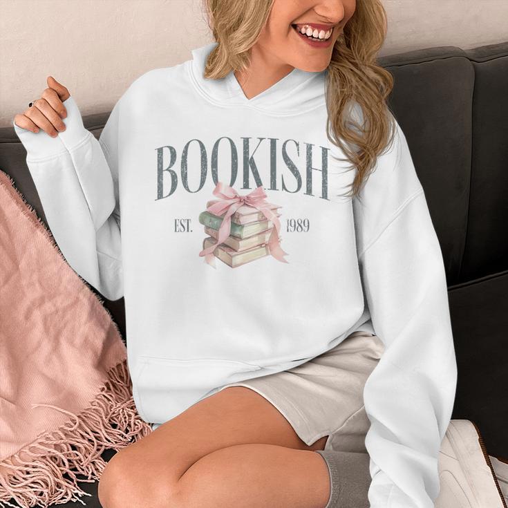 Coquette Bow Book Lover Bookish Coquette Aesthetic Reading Unisex Hoodie