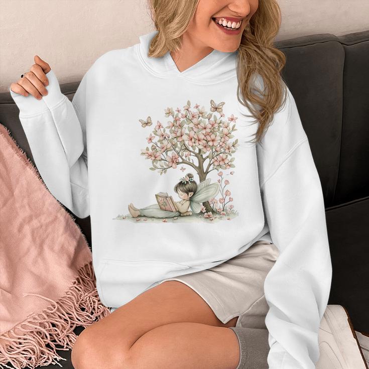 Cute Fairy Reading Fairycore Aesthetic Book Lover Unisex Hoodie Cute Fairy Reading Fairycore Aesthetic Book Lover Unisex Hoodie