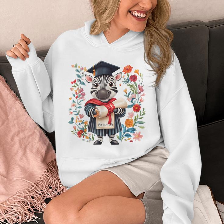 Cute Graduation Zebra Holding DiplomaShirt Unisex Hoodie
