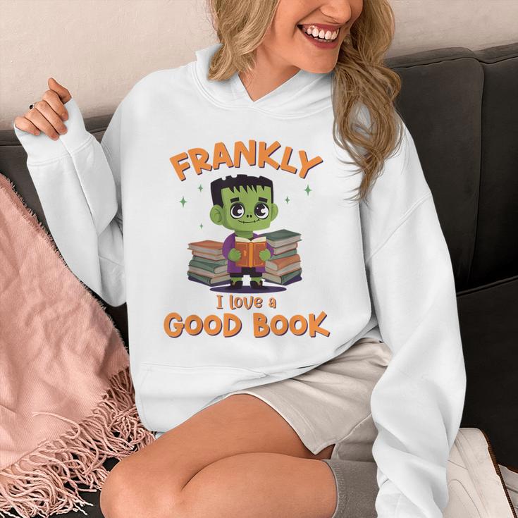 Cute Halloween Teacher Librarian Frankenstein Reading Books Unisex Hoodie