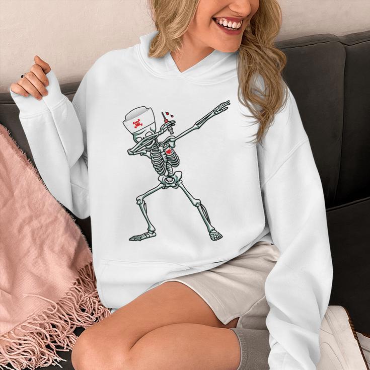Dabbing Skeleton Nurse Halloween Graduation Unisex Hoodie