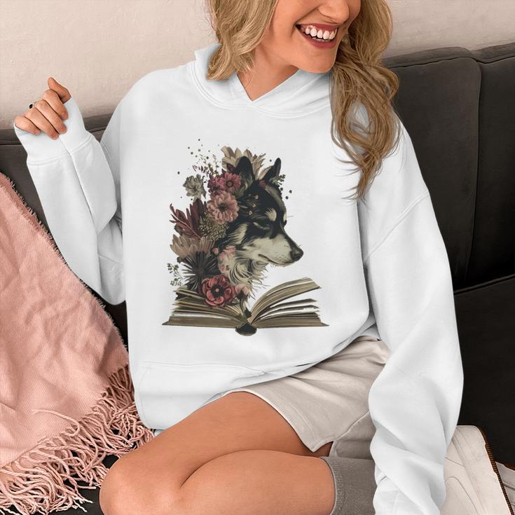 Dog Book Flower Unisex Hoodie
