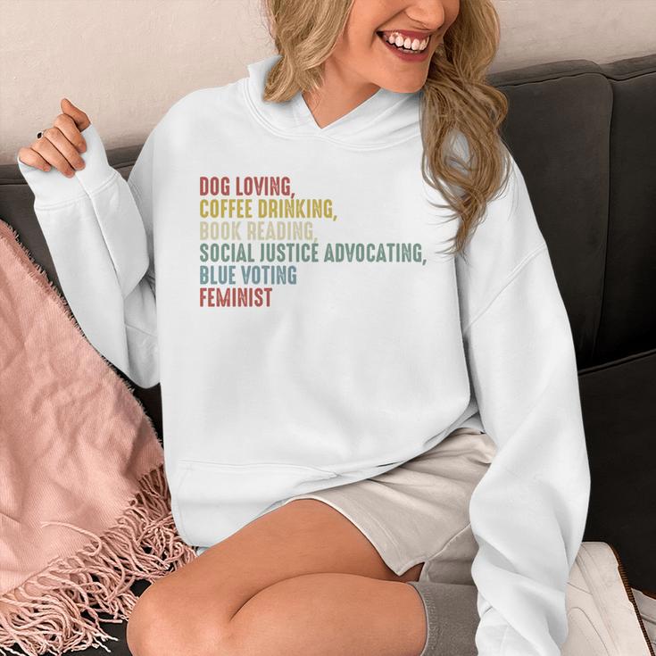 Dog Loving Coffee Drinking Book Reading Social Justice Unisex Hoodie