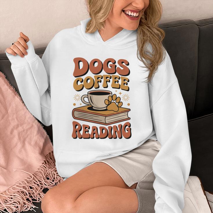 Dogs Coffee Reading Book Lover Unisex Hoodie Dogs Coffee Reading Book Lover Unisex Hoodie