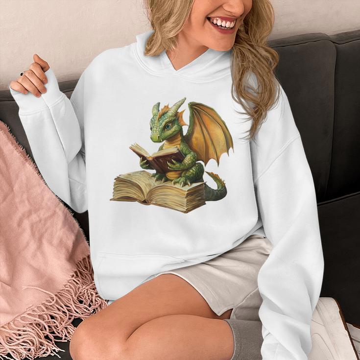 Dragon Bookworm Reading Book Graphic Unisex Hoodie