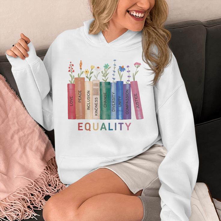 Equality Flower Books Equal Rights Social Justice Feminist Unisex Hoodie